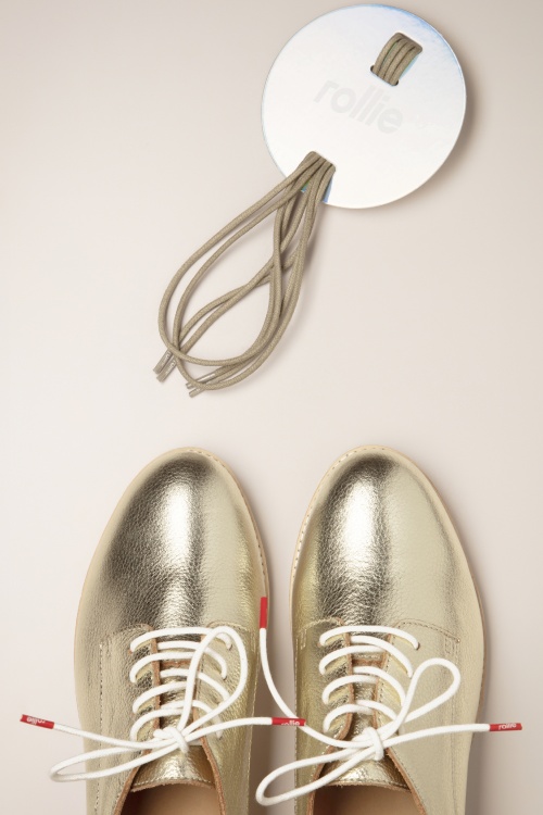 Rollie - Derby Super Soft Shoes in Light Gold 2