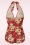 Bettie Page Swimwear - Blossom One Piece Halter Swimsuit in Red 2