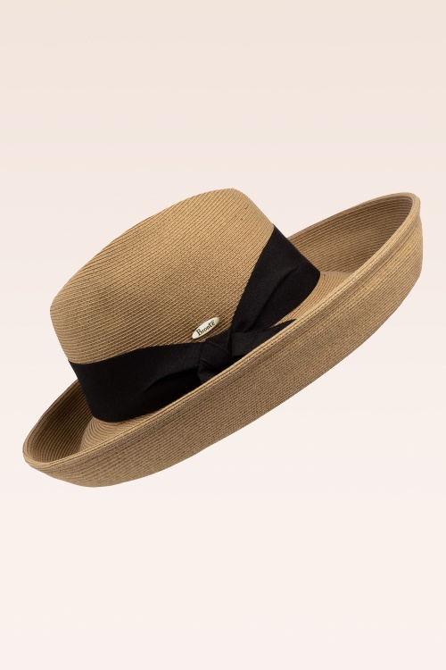 Bronté - Grace Hat in Camel and Black 4