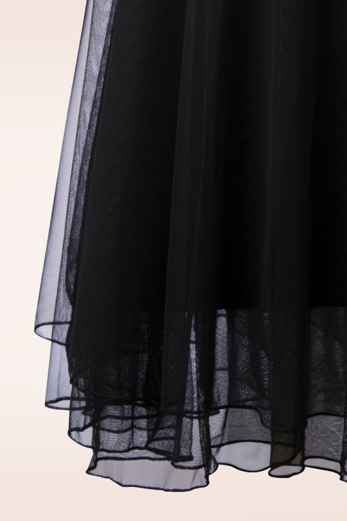 LaLamour - Mendy Mesh Layer Skirt Années 50 en Noir 3