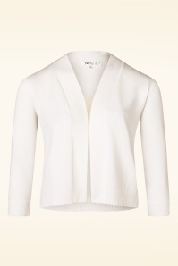Mak Sweater - Oda Strickjacke mit offener Vorderseite in Weiß