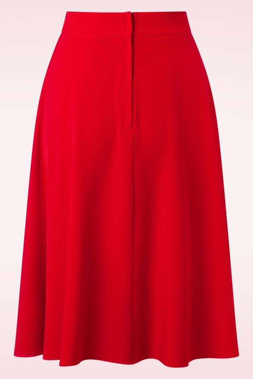 Banned Retro - 50s My Summer Staple Swing Skirt in Red 3