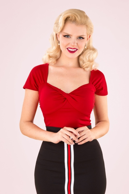Banned Retro - 50s She Who Dares Top in Black