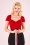 Banned Retro - She Who Dares-top in rood