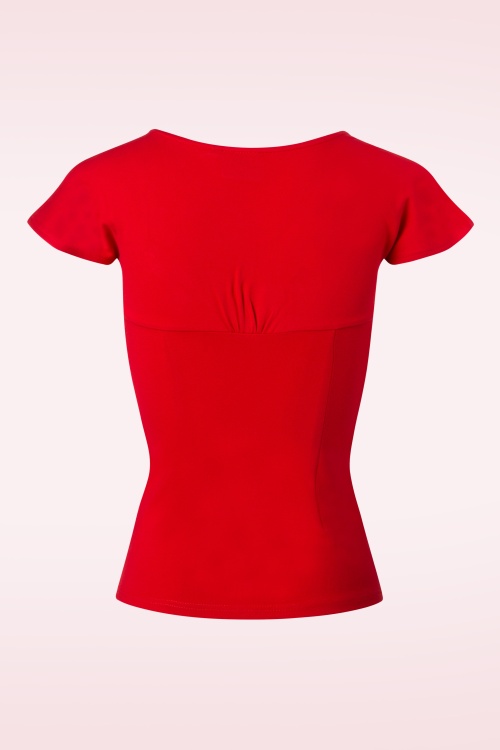Banned Retro - She Who Dares-top in rood 3