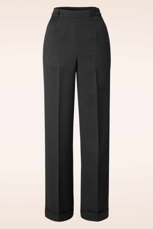 Banned Retro - 40s Party On Classy Trousers in Black 2