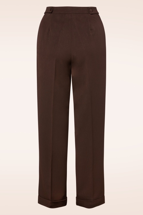 Banned Retro - 40s Party On Classy Trousers in Brown 2