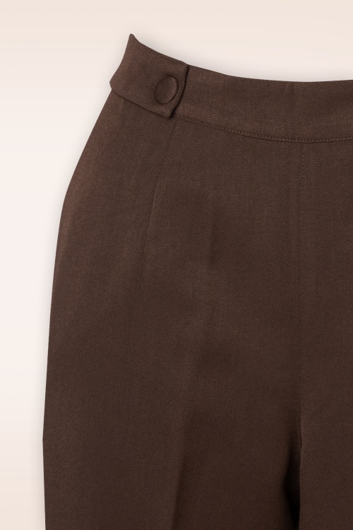 Banned Retro - 40s Party On Classy Trousers in Brown 3