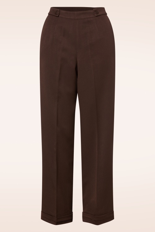 Banned Retro - 40s Party On Classy Trousers in Brown