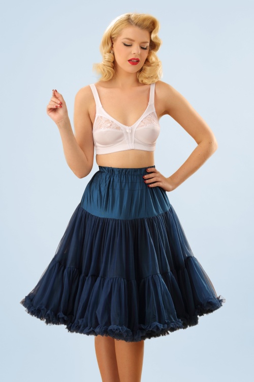 Banned Retro - Lola Lifeforms Petticoat in Marineblau
