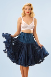 Banned Retro - Lola Lifeforms petticoat in marineblauw 3