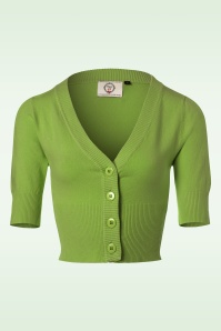 Banned Retro - Overload Cardigan Années 50 in Olive Green
