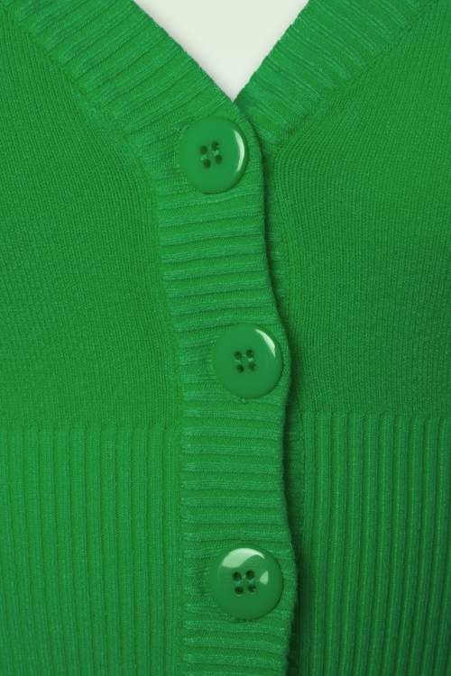 Banned Retro - 50s Overload Cardigan in Grass Green 4