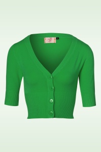 Banned Retro - 50s Overload Cardigan in Grass Green 2
