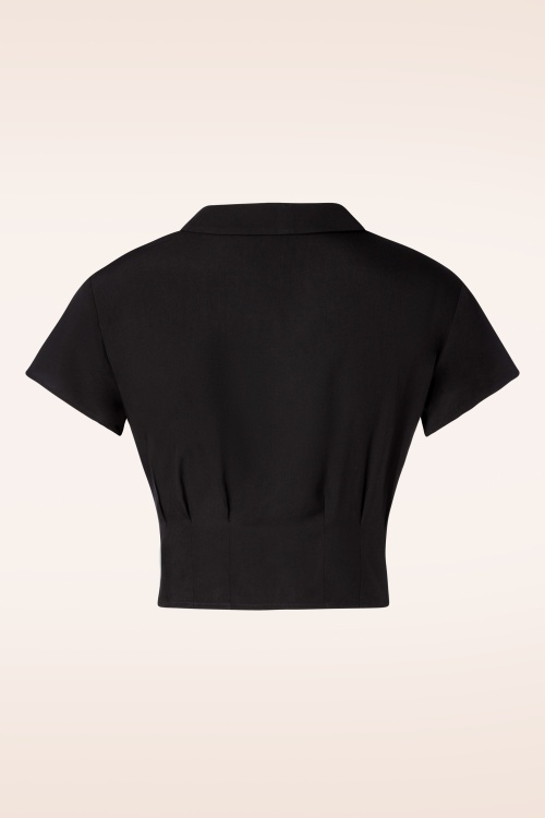 Banned Retro - Summer Ahoy blouse in zwart 2
