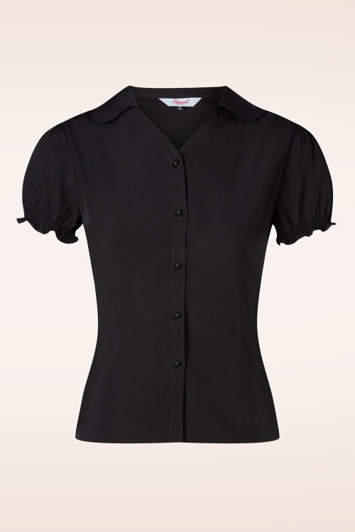Banned Retro - Jane blouse in zwart