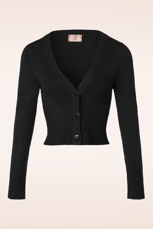Banned Retro - 50s Lets Go Dancing Cardigan in Black 2