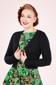 Banned Retro - 50s Lets Go Dancing Cardigan in Black