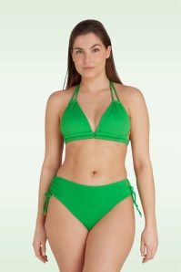 TC Beach - Slide Triangle bikini top in bright green relief
