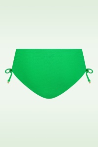 TC Beach - Bas de bikini taille mi-haute en relief vert vif 4