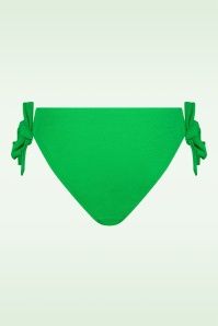 TC Beach - Bas de bikini avec nœud Bow en relief vert vif 3