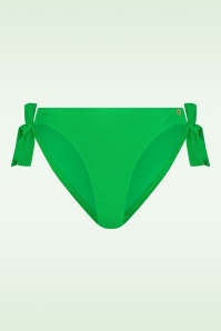 TC Beach - Bas de bikini avec nœud Bow en relief vert vif
