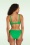 TC Beach - Haut de bikini torsadé en relief vert vif 3