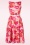 Vintage Chic for Topvintage - Francine flower swing jurk in roze 