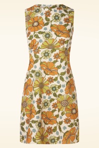Vintage Chic for Topvintage - Betty Flower Kleid in Orange und Grün 