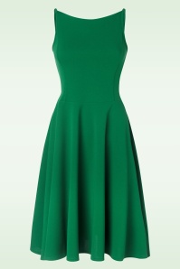 Vintage Chic for Topvintage - Robe corolle Athena en vert 