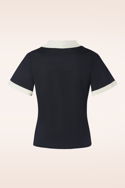 Collectif Clothing - Taylor Blouse in Black 2