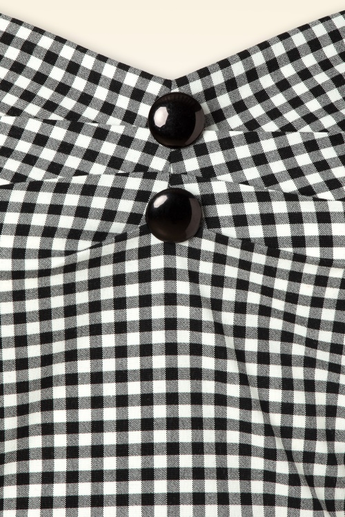 Collectif Clothing - Dolores Gingham Top in Black and White 3