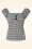 Collectif Clothing - Dolores top Polka Zwart Wit
