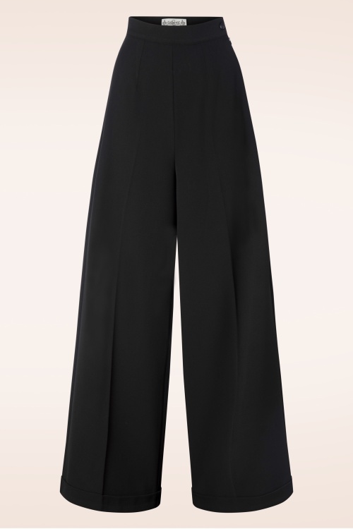 Collectif Clothing - Gerilynn Prince of Wales Trousers in Grey