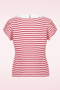 Bunny - Ahoy Blouse in White and Red 4
