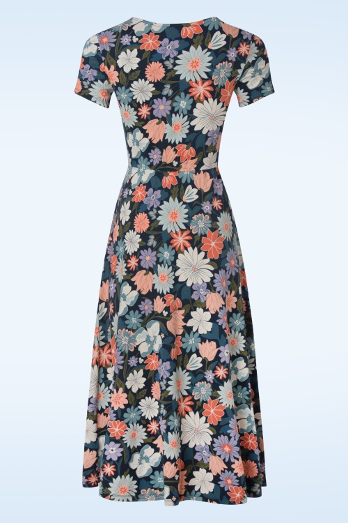 Seasalt - Helena Midi Dress in Flowering Blooms Maritime 2