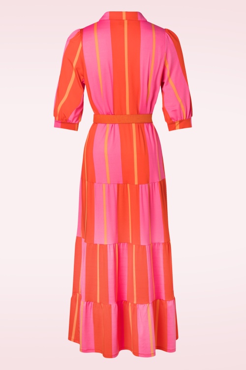K-Design - Leanna maxi jurk in fuchsia 2
