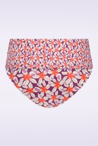 TC Beach - Flipover Summer Flowers Bikini Bottom in Purple 6