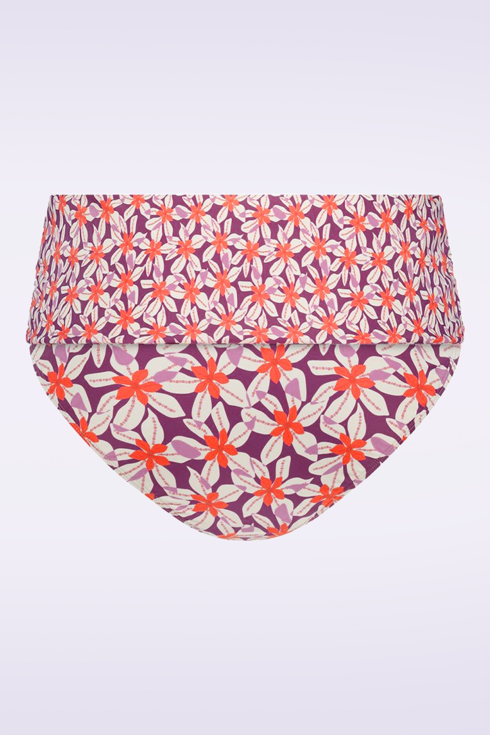 TC Beach - Flipover Summer Flowers bikinibroekje in paars  6