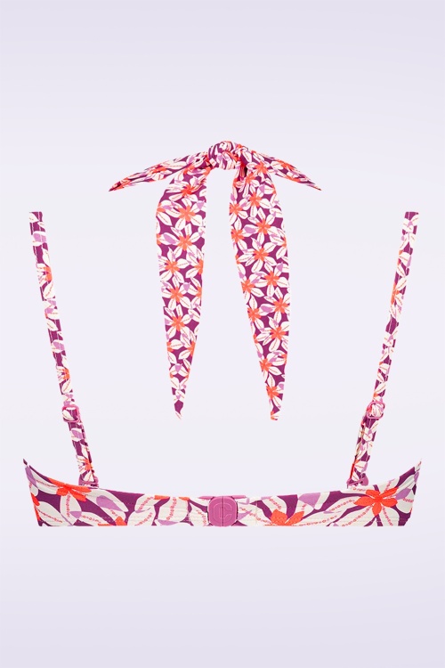 TC Beach - Haut de bikini Multiway Summer Flowers en violet 4