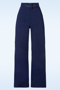 Vintage Chic for Topvintage - Pantalon Sasha en bleu marine