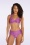 TC Beach - Multiway Summer Flowers Bikini Top in Purple