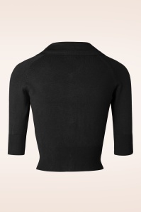 Banned Retro - April vest met strik in zwart 4