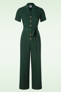 Banned Retro - Pleased As Punch Jumpsuit in Green