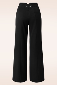 Banned Retro - Stay Awhile Trousers Années 40 en Noir 4