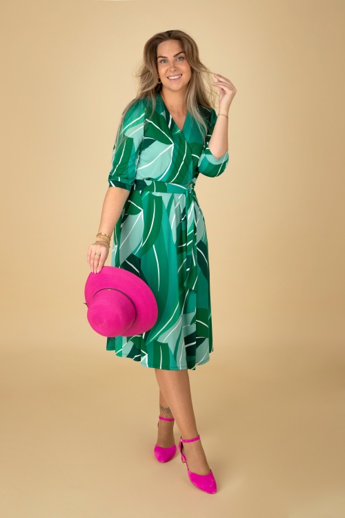 K-Design - Shelley Crossover Midi Dress in Green