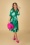 Vintage Chic for Topvintage - Amara Swing-jurk met strik in pauwroze