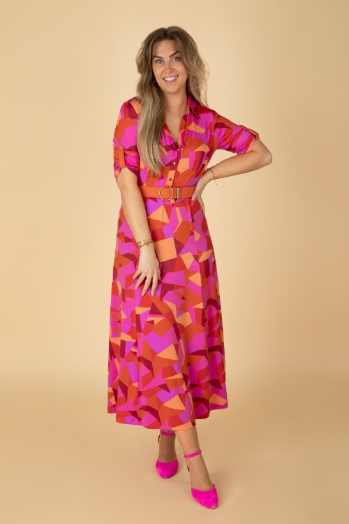 K-Design - Lexie maxi jurk in fuchsia