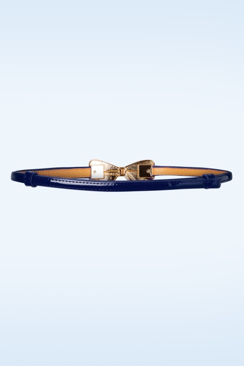 Banned Retro - 50s Lana Bow Belt in Navy 2