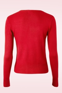 Banned Retro - 50s Getaway Cardigan in Red 2